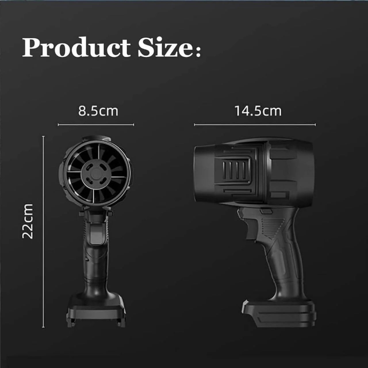 Air Blower - Lightweight Portable TurboDry Cordless Car Dryer,Rechargeable Battery, Safety Switch for Fast Drying